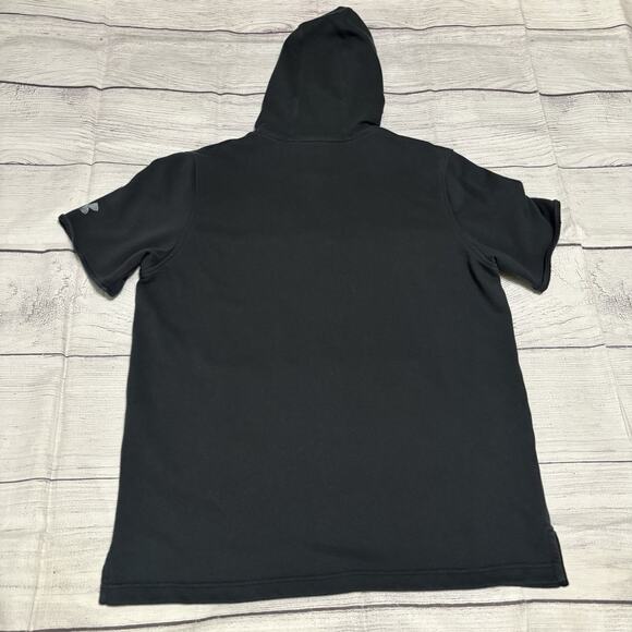 Under Armour Project Rock Mens Size Medium Terry Short Sleeve Hoodie Shirt - Picture 7 of 7